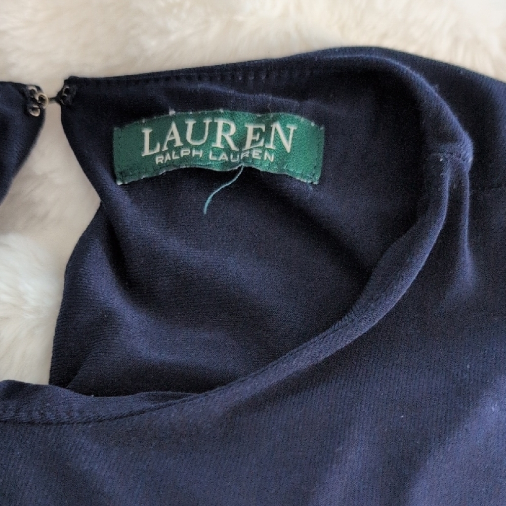 Ralph Lauren Navy Floral Dress - Picture 2 of 4